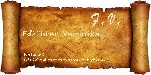 Führer Veronika névjegykártya